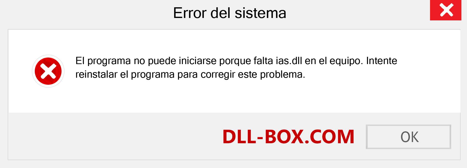 ¿Falta el archivo ias.dll ?. Descargar para Windows 7, 8, 10 - Corregir ias dll Missing Error en Windows, fotos, imágenes